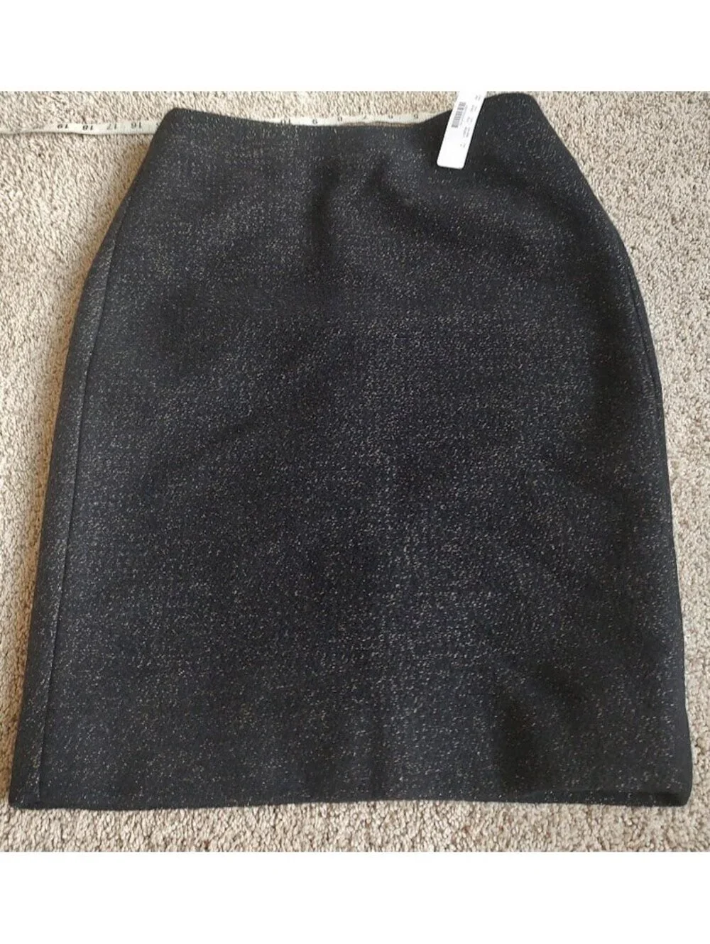 J.Crew Black Sparkle Pencil Skirt Size 4